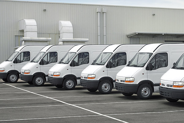 A Fleet of Commercial Vans for Insurance