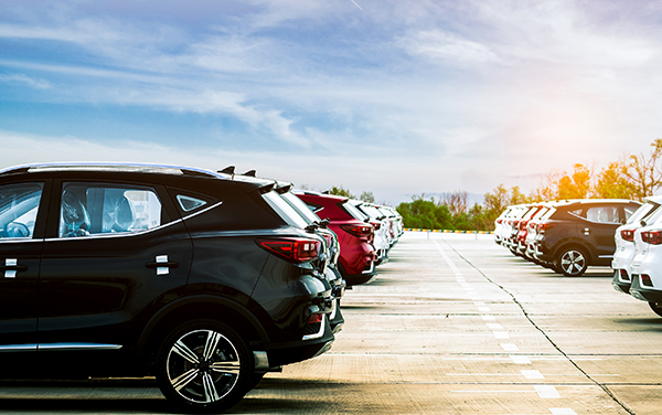 Motor Fleet Cars on a forecourt
