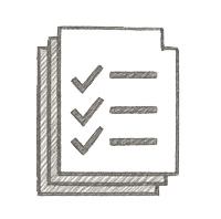 etching of page with ticks on it.