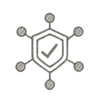image shows tick in a shape with numerous dots coming out.