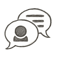 two question bubbles.