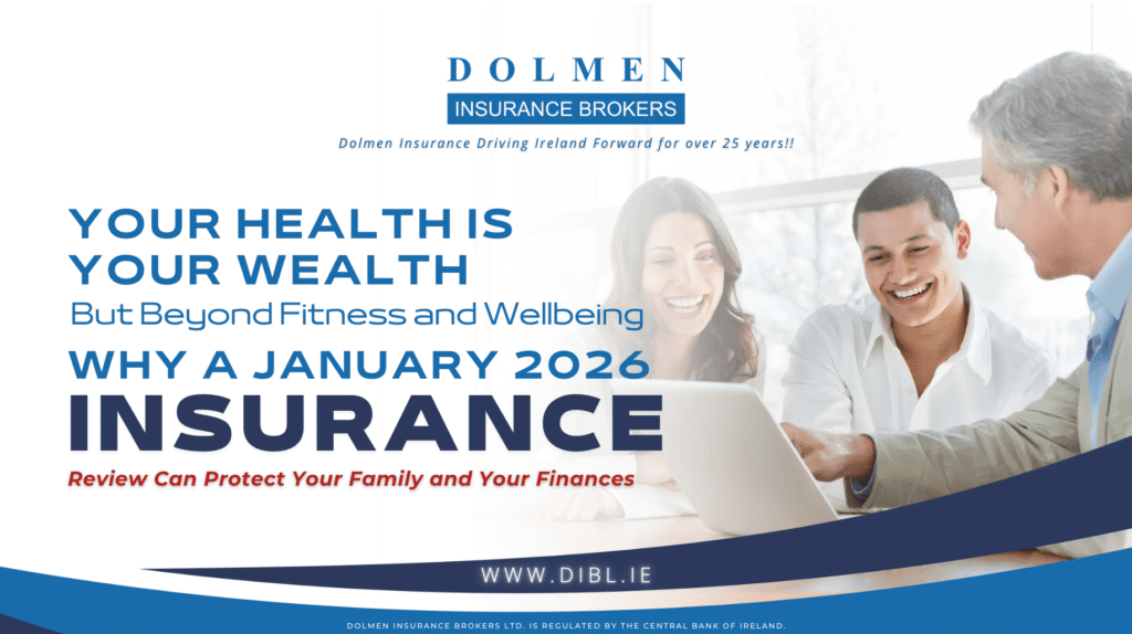 Man and Woman review Insurance details - Text -But Beyond Fitness, Why a January 2026 Insurance Review Can Protect Your Family and Your Finances